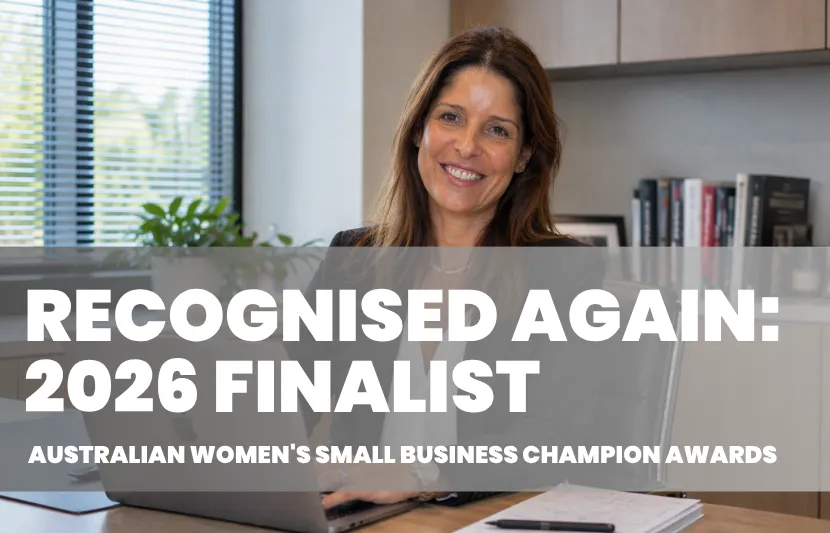Daniella Muzitano, Founder of Titlespace, a Women's Small Business Champion Awards 2026 finalist, in Sydney